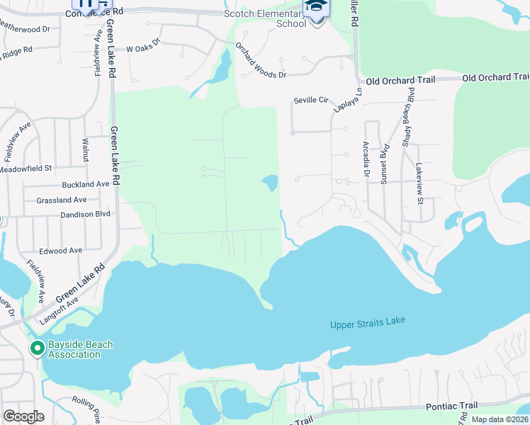 map of restaurants, bars, coffee shops, grocery stores, and more near 5884 Upper Straits Boulevard in Oakland County