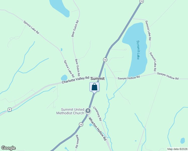 map of restaurants, bars, coffee shops, grocery stores, and more near 1621 Charlotte Valley Road in Summit