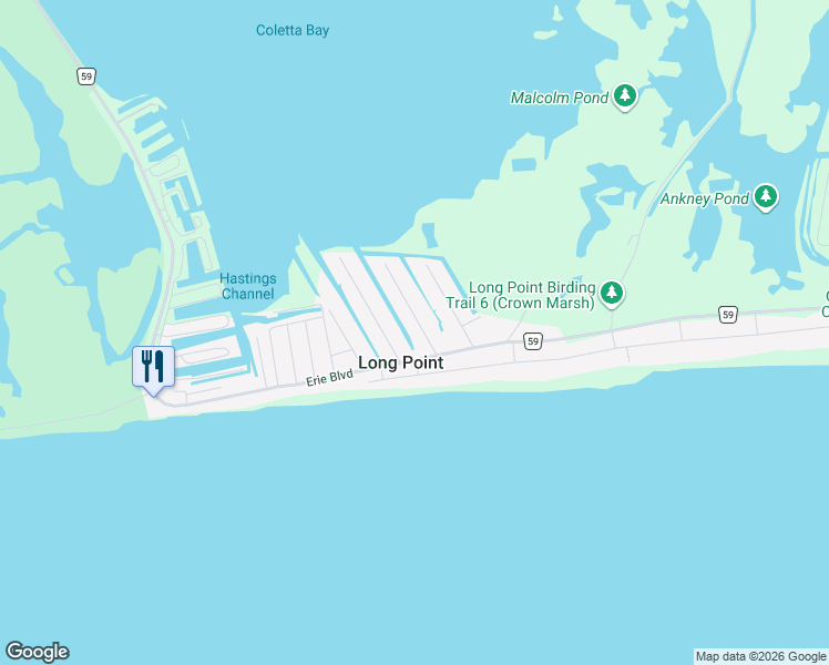 map of restaurants, bars, coffee shops, grocery stores, and more near 13 Pickerel Road in Port Rowan