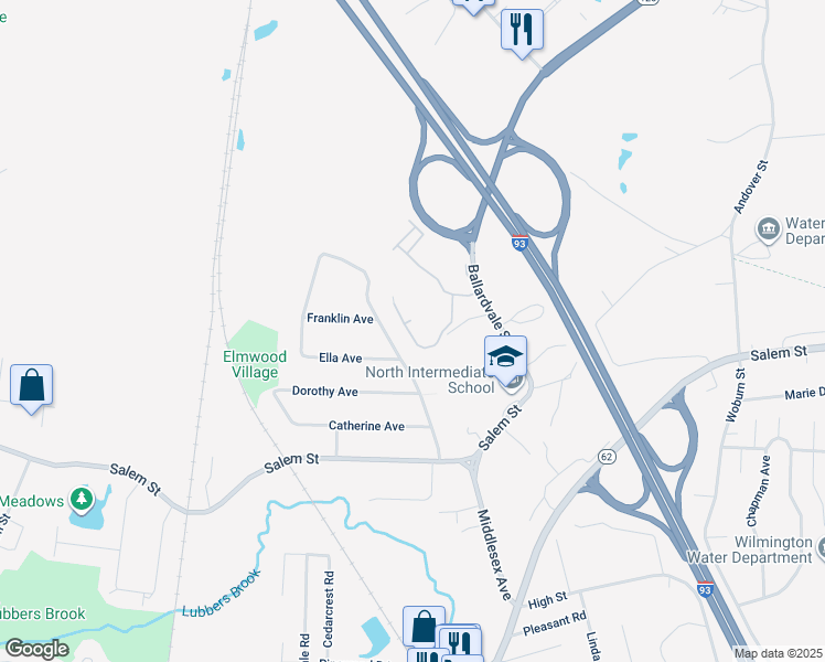map of restaurants, bars, coffee shops, grocery stores, and more near 3213 Avalon Drive in Wilmington
