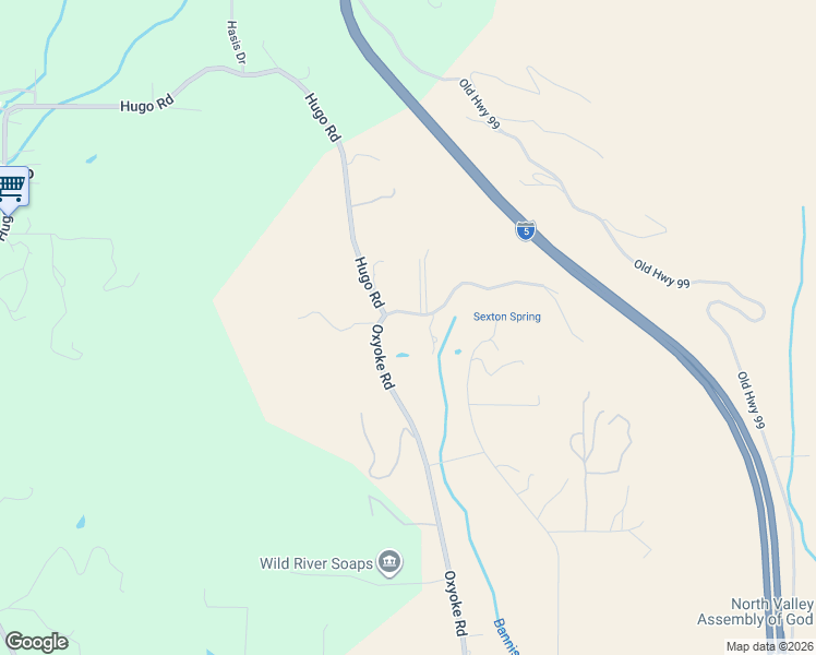 map of restaurants, bars, coffee shops, grocery stores, and more near 1361 Oxyoke Road in Grants Pass