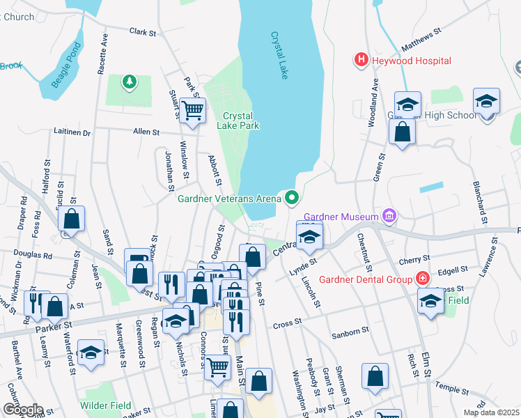 map of restaurants, bars, coffee shops, grocery stores, and more near 16 Senior Drive in Templeton