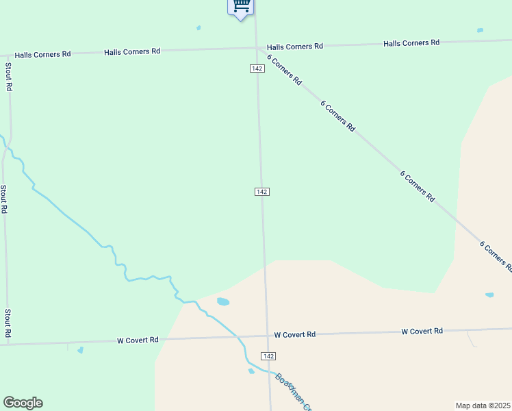 map of restaurants, bars, coffee shops, grocery stores, and more near 9166 County Road 142 in Interlaken