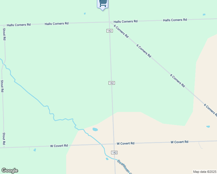 map of restaurants, bars, coffee shops, grocery stores, and more near 9166 County Road 142 in Interlaken