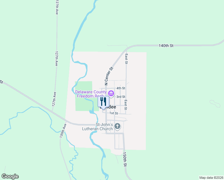 map of restaurants, bars, coffee shops, grocery stores, and more near 300-398 North Center Street in Dundee
