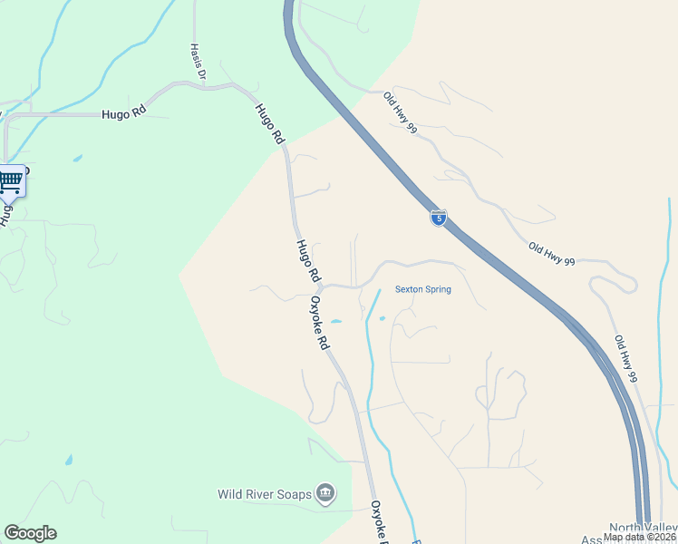 map of restaurants, bars, coffee shops, grocery stores, and more near 1361 Oxyoke Road in Grants Pass