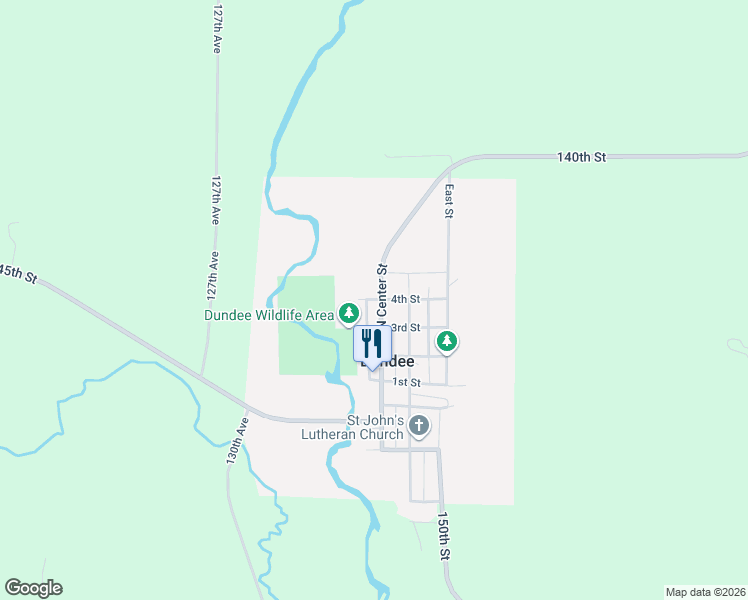 map of restaurants, bars, coffee shops, grocery stores, and more near 300-398 North Center Street in Dundee