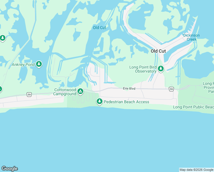 map of restaurants, bars, coffee shops, grocery stores, and more near 270 Erie Boulevard in Port Rowan