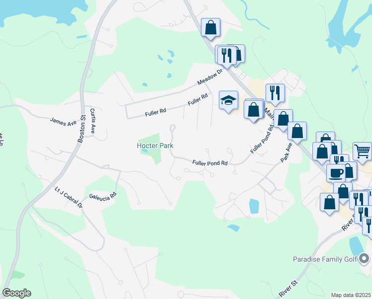map of restaurants, bars, coffee shops, grocery stores, and more near 8 Fox Run in Middleton