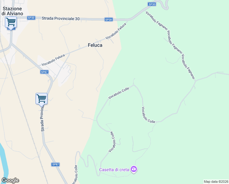 map of restaurants, bars, coffee shops, grocery stores, and more near 20 Vocabolo Colle in Provincia di Terni