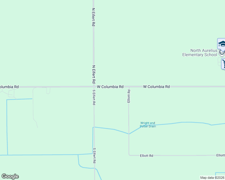 map of restaurants, bars, coffee shops, grocery stores, and more near 4939 West Columbia Road in Mason