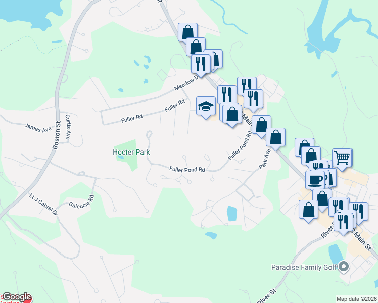 map of restaurants, bars, coffee shops, grocery stores, and more near 22 Mills Point in Middleton