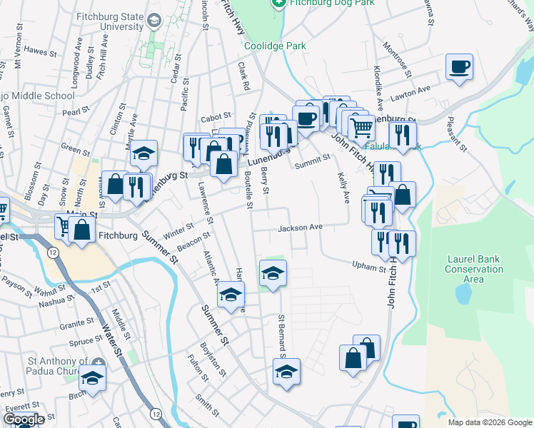 map of restaurants, bars, coffee shops, grocery stores, and more near 6 Hardy Passway in Fitchburg