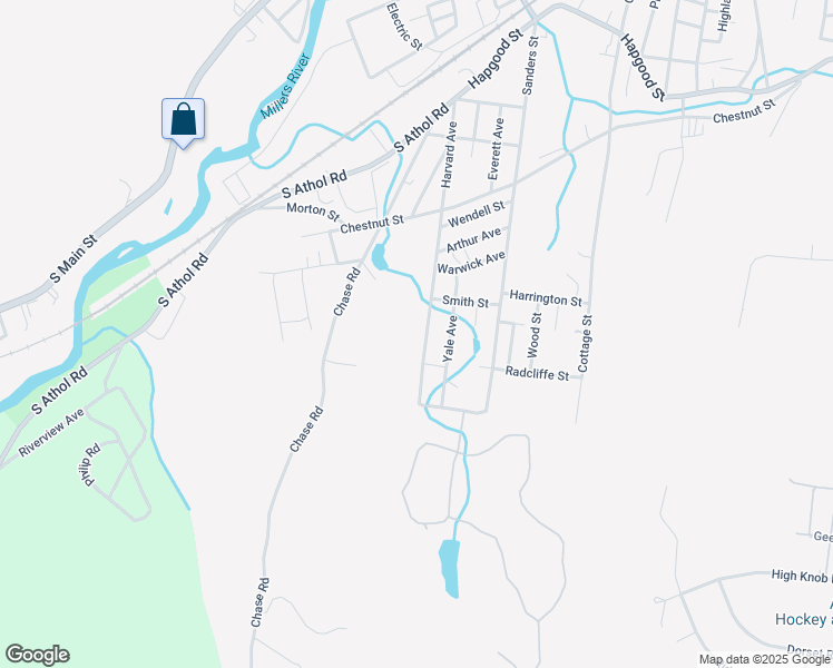 map of restaurants, bars, coffee shops, grocery stores, and more near 475 Harvard Avenue in Athol