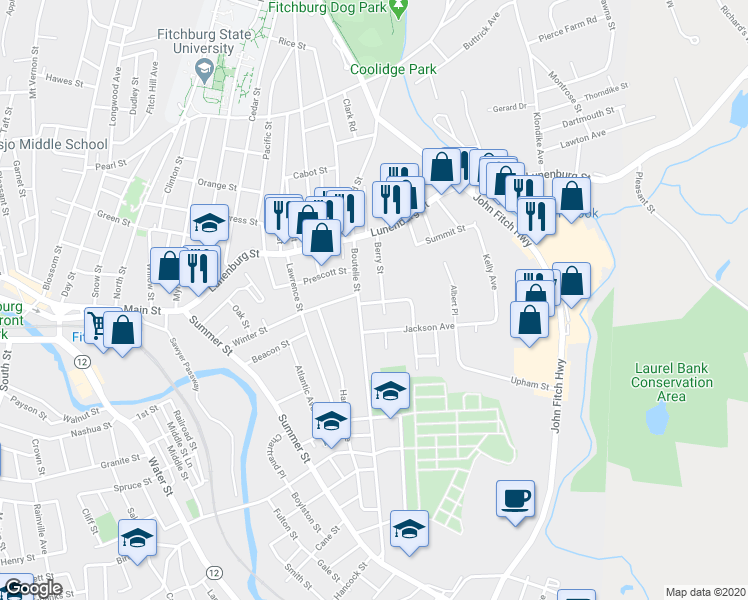 map of restaurants, bars, coffee shops, grocery stores, and more near 6 Hardy Passway in Fitchburg