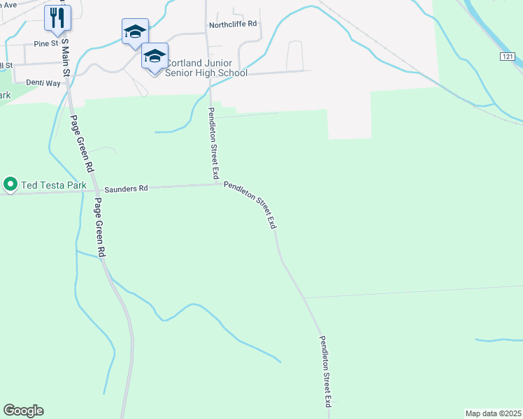 map of restaurants, bars, coffee shops, grocery stores, and more near 3609 Pendleton Street Exd in Cortland