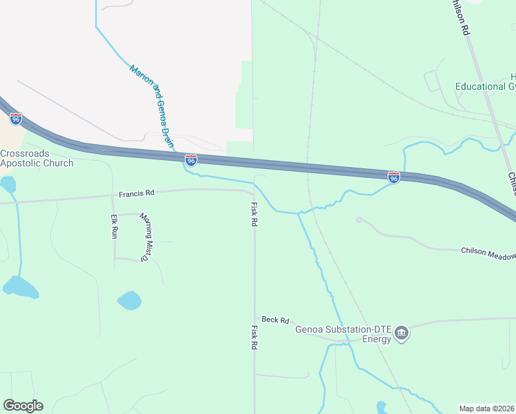 map of restaurants, bars, coffee shops, grocery stores, and more near 1001-1315 Fisk Rd in Howell