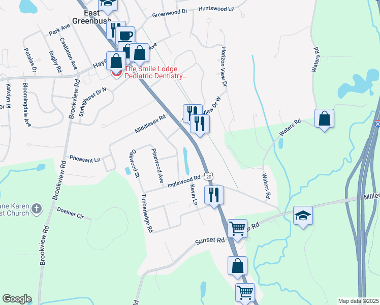 map of restaurants, bars, coffee shops, grocery stores, and more near 752 Columbia Turnpike in East Greenbush