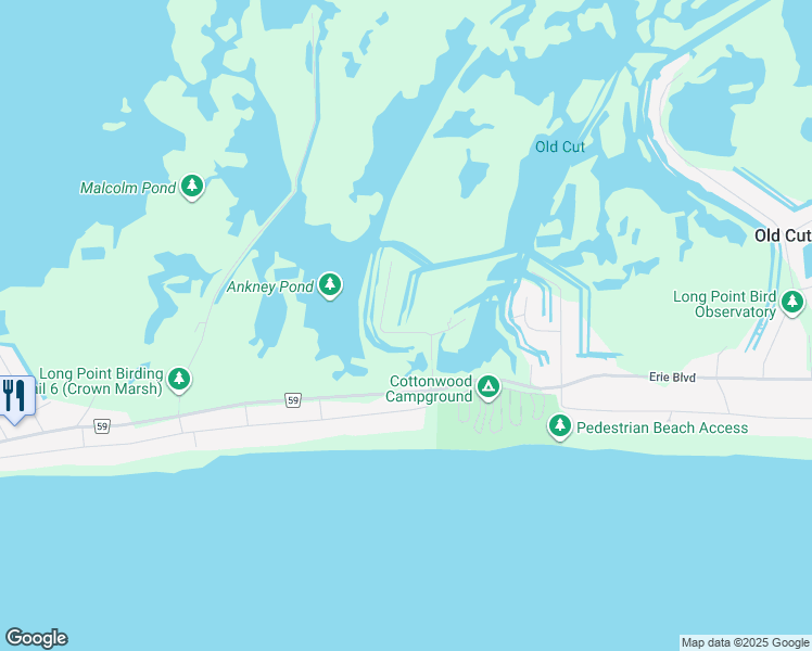 map of restaurants, bars, coffee shops, grocery stores, and more near 10 Pine Road West in Port Rowan