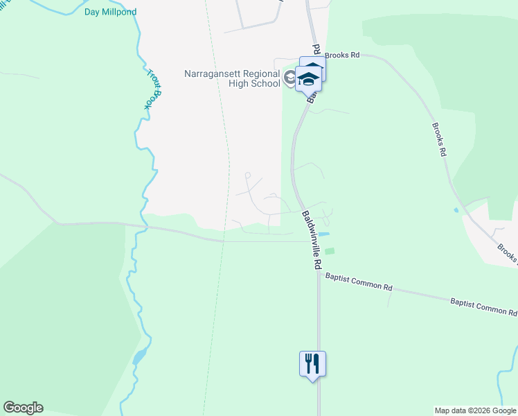 map of restaurants, bars, coffee shops, grocery stores, and more near 9 Mill Stone Lane in Templeton