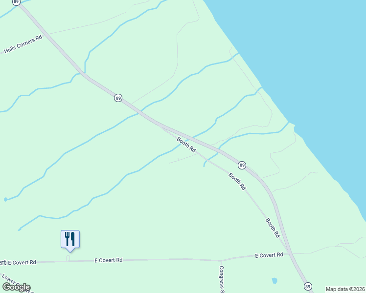 map of restaurants, bars, coffee shops, grocery stores, and more near 9102 New York 89 in Trumansburg