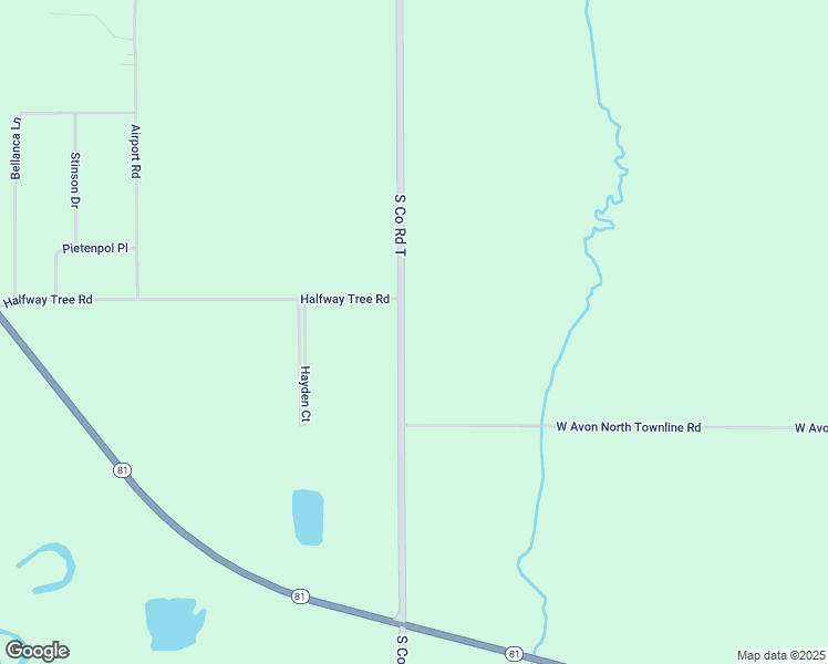 map of restaurants, bars, coffee shops, grocery stores, and more near 6801 South County Road T in Brodhead