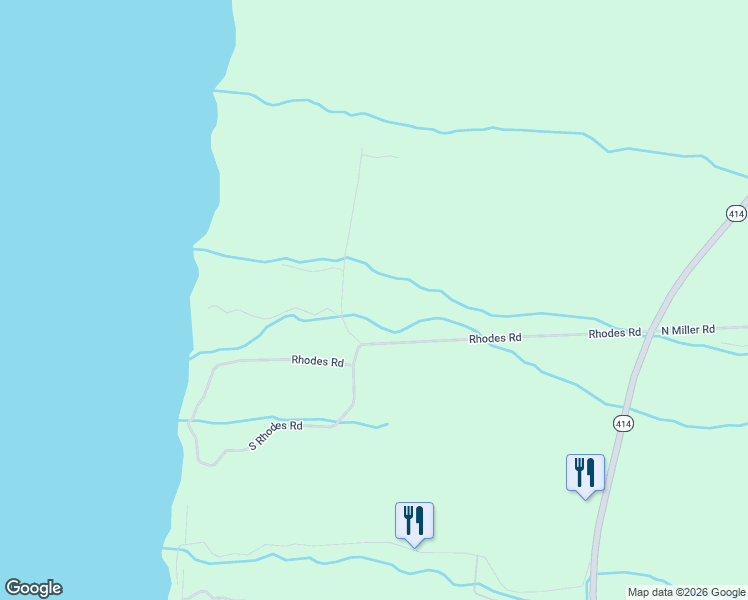 map of restaurants, bars, coffee shops, grocery stores, and more near 9045 West Prossick Road in Seneca County