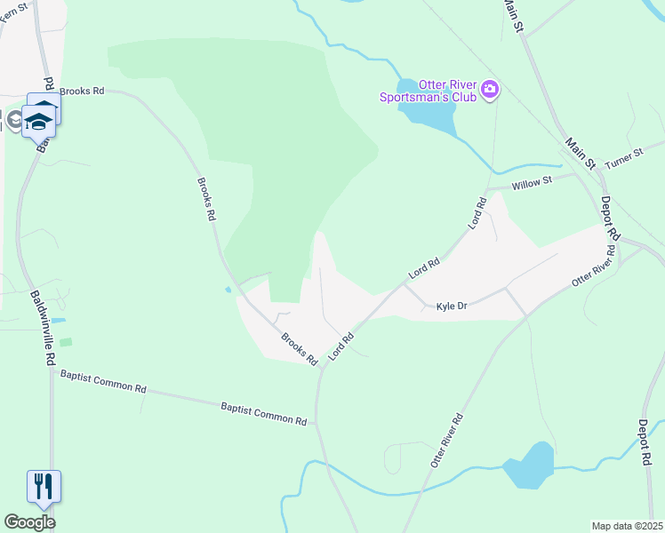 map of restaurants, bars, coffee shops, grocery stores, and more near 41 Pheasant Lane in Templeton