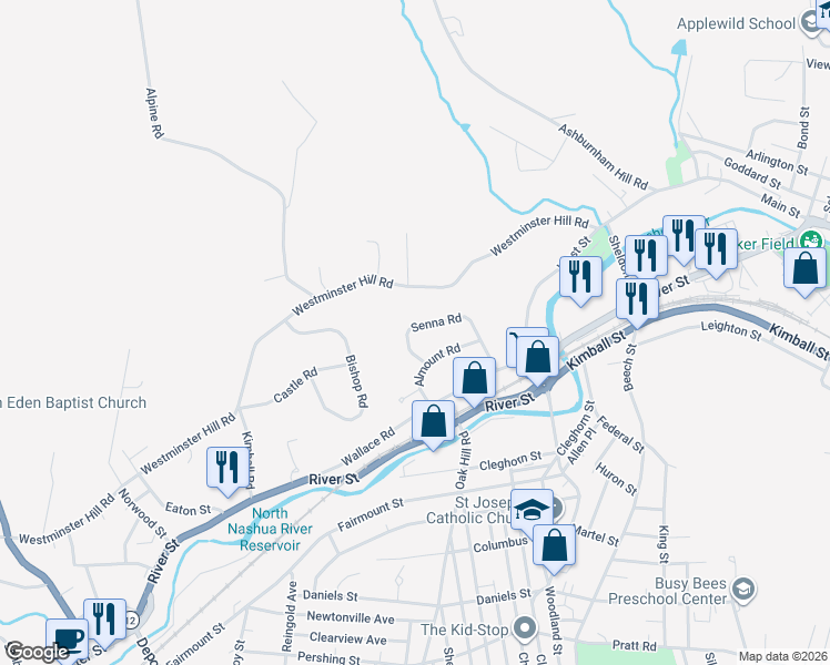 map of restaurants, bars, coffee shops, grocery stores, and more near 141 Senna Road in Fitchburg