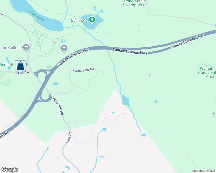 map of restaurants, bars, coffee shops, grocery stores, and more near 8 Onion River Road in Wenham