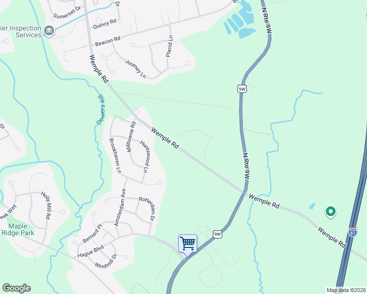 map of restaurants, bars, coffee shops, grocery stores, and more near 291 Wemple Road in Glenmont