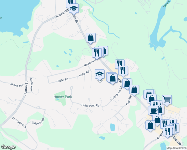 map of restaurants, bars, coffee shops, grocery stores, and more near 6 Edgewood Road in Middleton