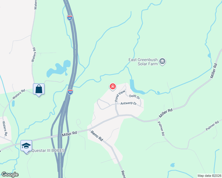 map of restaurants, bars, coffee shops, grocery stores, and more near 2500 Pond View in Castleton-on-Hudson