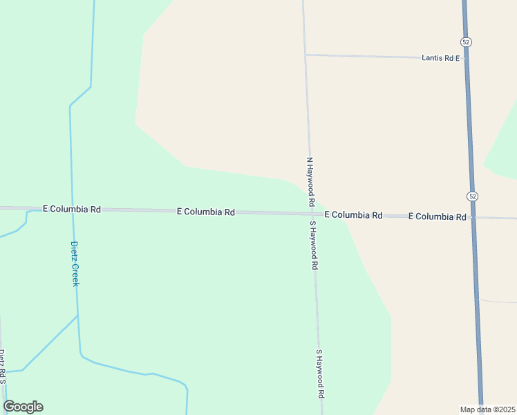 map of restaurants, bars, coffee shops, grocery stores, and more near 3925 East Columbia Road in Dansville