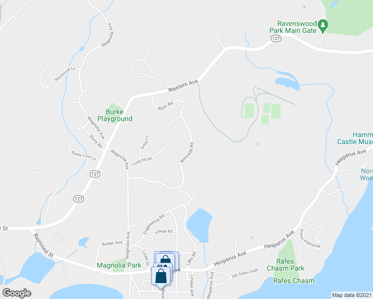 map of restaurants, bars, coffee shops, grocery stores, and more near 22 Kennedy Road in Gloucester