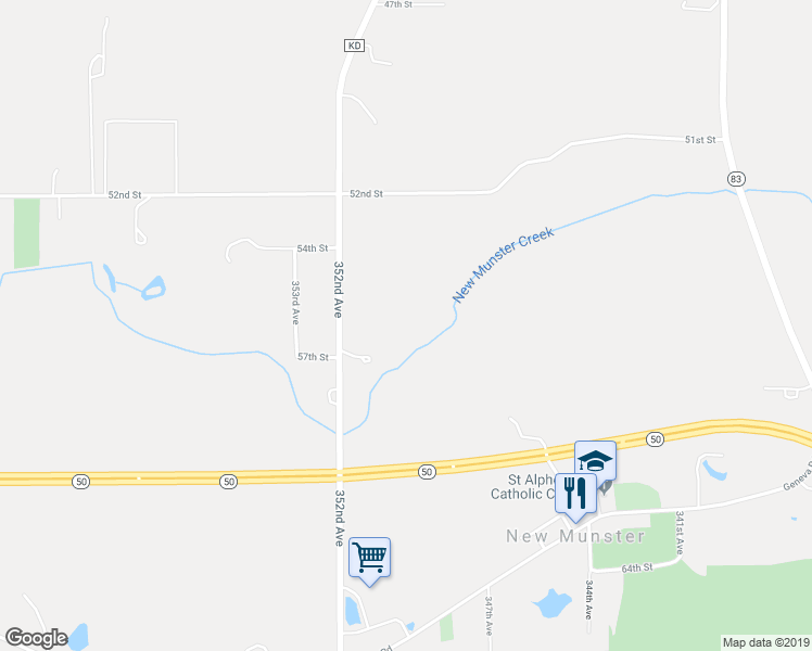map of restaurants, bars, coffee shops, grocery stores, and more near 5619 352nd Avenue in Burlington