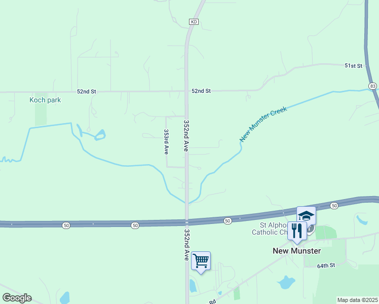 map of restaurants, bars, coffee shops, grocery stores, and more near 5619 352nd Avenue in Burlington