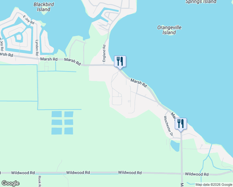map of restaurants, bars, coffee shops, grocery stores, and more near 11975 Farmview in Barry