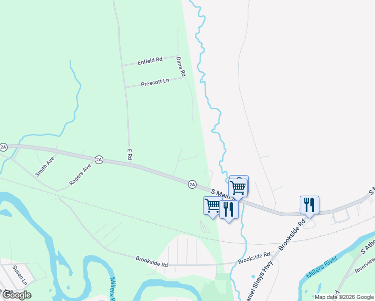 map of restaurants, bars, coffee shops, grocery stores, and more near 113 New Athol Road in Orange