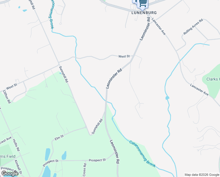 map of restaurants, bars, coffee shops, grocery stores, and more near 235 Leominster Road in Lunenburg