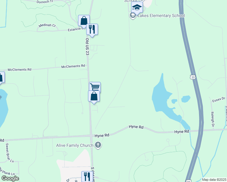 map of restaurants, bars, coffee shops, grocery stores, and more near 1220 Taylor Road in Brighton