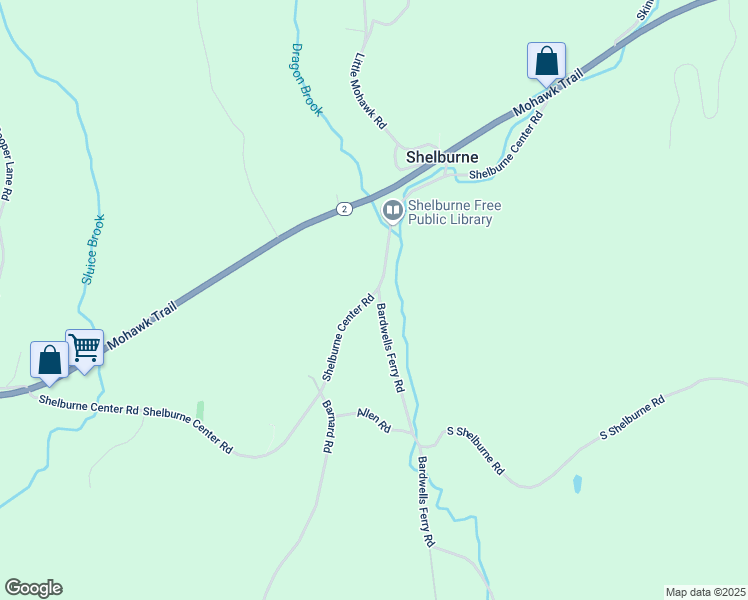 map of restaurants, bars, coffee shops, grocery stores, and more near 199 Shelburne Center Road in Shelburne Falls