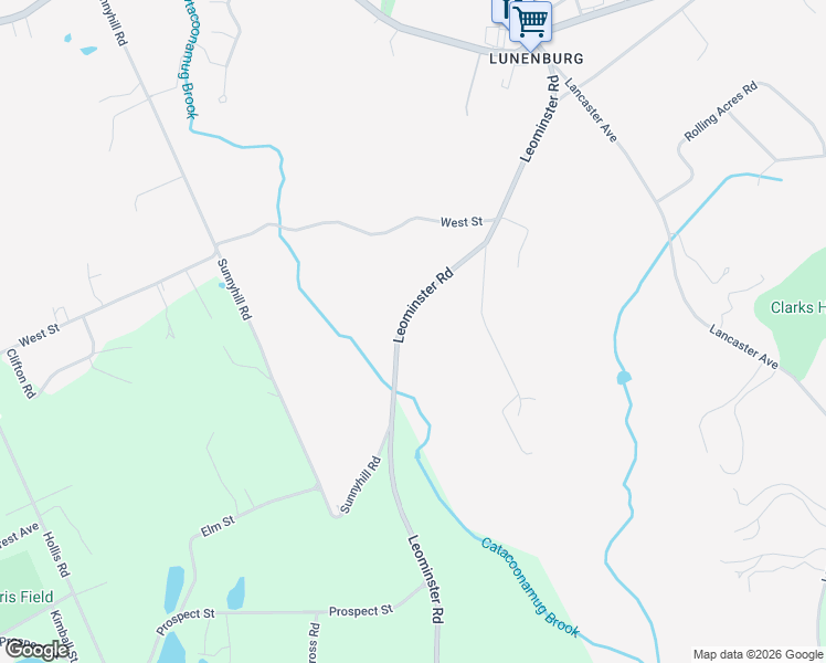 map of restaurants, bars, coffee shops, grocery stores, and more near 235 Leominster Road in Lunenburg