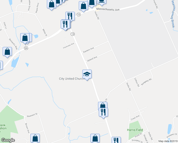 map of restaurants, bars, coffee shops, grocery stores, and more near 181 Electric Avenue in Lunenburg