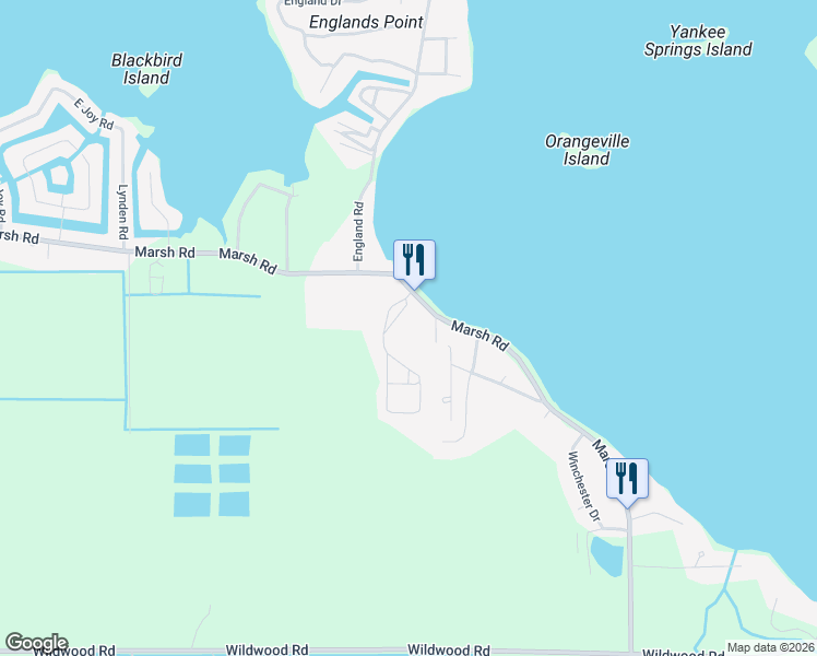 map of restaurants, bars, coffee shops, grocery stores, and more near 11980 Marsh Road in Shelbyville