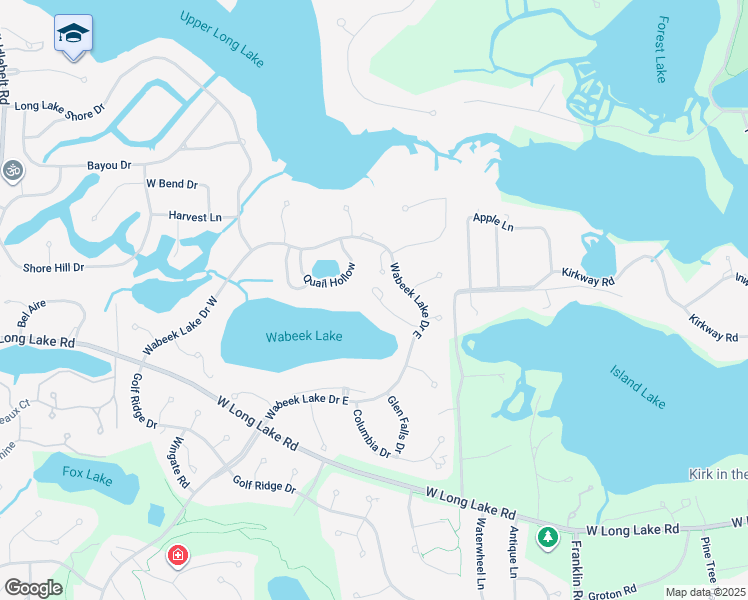map of restaurants, bars, coffee shops, grocery stores, and more near 1785 Alexander Drive in Bloomfield Township