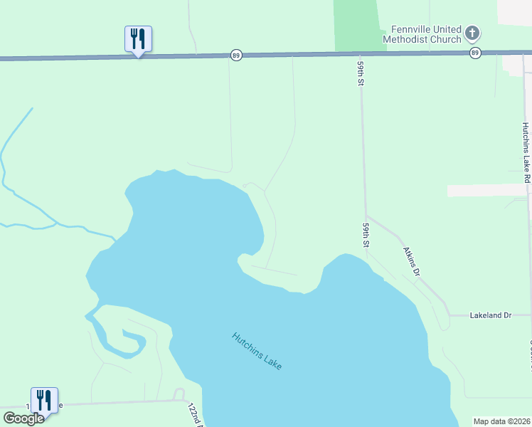 map of restaurants, bars, coffee shops, grocery stores, and more near 2352 Eagle Point Drive in Fennville