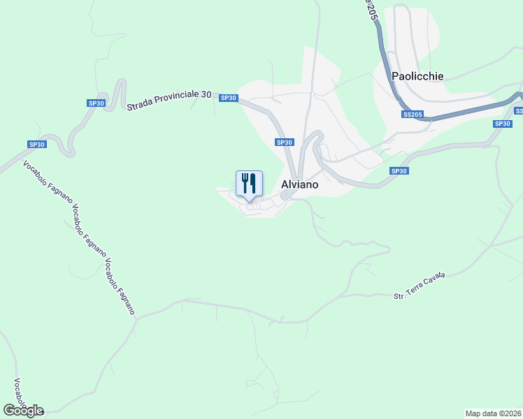 map of restaurants, bars, coffee shops, grocery stores, and more near 35 Via Vittorio Emanuele III in Alviano