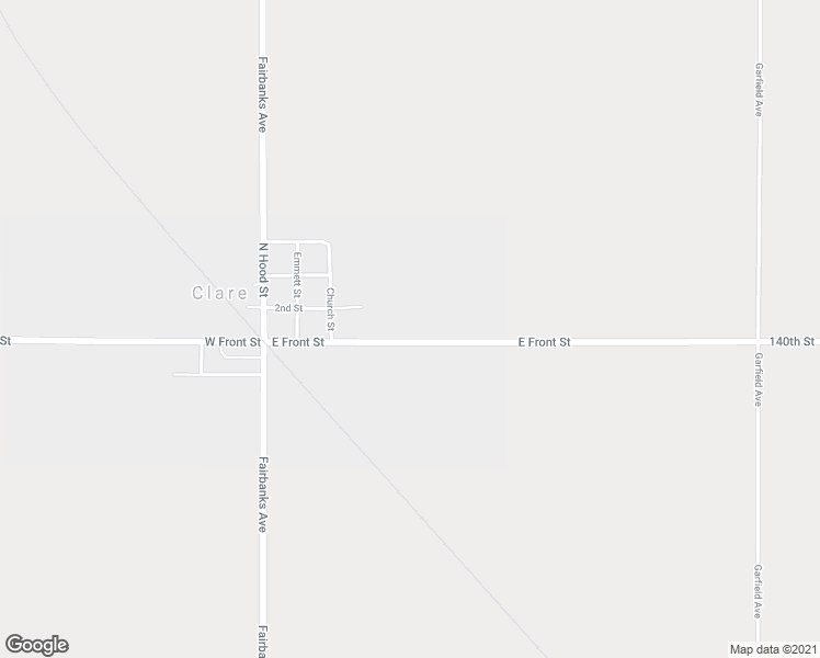 map of restaurants, bars, coffee shops, grocery stores, and more near 520 East Front Street in Clare