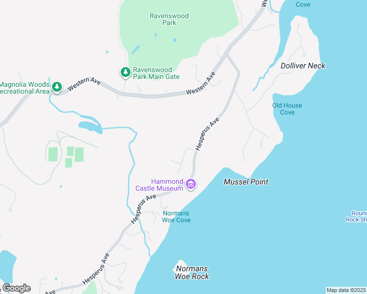 map of restaurants, bars, coffee shops, grocery stores, and more near 5 Castle Hill Road in Gloucester